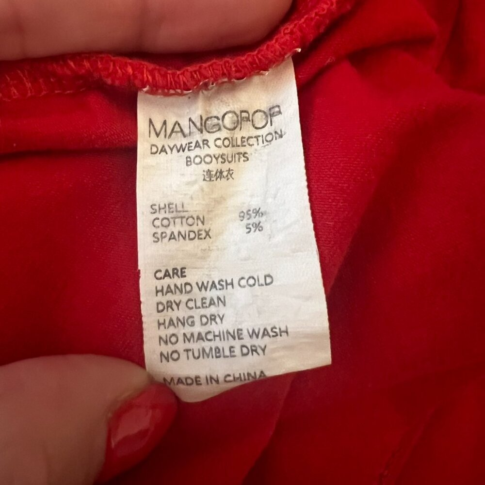 Mangopop Deep-V Red Bodysuit (S) - Picture 5 of 6